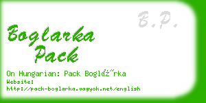 boglarka pack business card